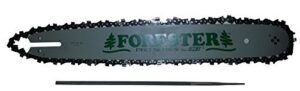 forester chainsaw chain & bar combo – 18 inch .325 pitch .063 gauge mount chains replacement parts kit for oem & stihl saw