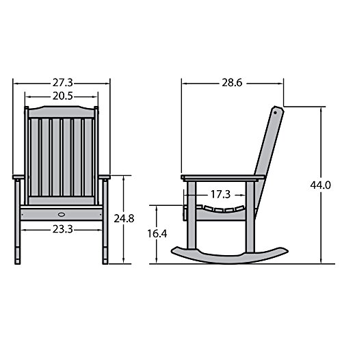 Highwood AD-RKCH1-ACE Lehigh Rocking Chair, Weathered Acorn