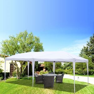 Outvita 10x20ft Pop Up Canopy with 6 SideWalls, Ez Pop Up Portable Instant Canopy Tent for Outdoor Events, Party, Wedding, Birthday,Graduation (White)