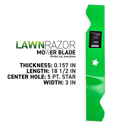 8TEN LawnRAZOR Mower Blade Set for Craftsman AYP 54 inch Deck 187254 187256 Husqvarna 532187254 532187256 (Medium Lift)