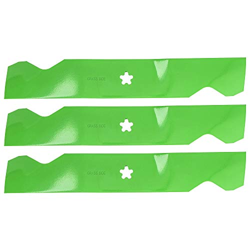 8TEN LawnRAZOR Mower Blade Set for Craftsman AYP 54 inch Deck 187254 187256 Husqvarna 532187254 532187256 (Medium Lift)