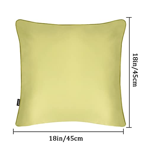 Coddsmz Pack of 4 Decorative Outdoor Waterproof Pillow Covers Garden Cushion DIY Throw Pillowcase Shell for Patio Tent Couch Sofa Bed(Khaki, 4Pack-18x18in/45x45cm)