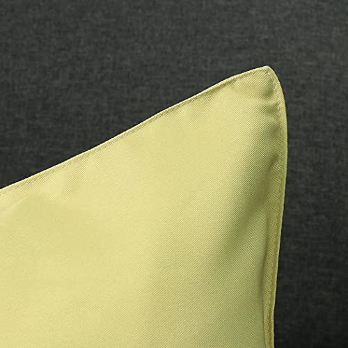 Coddsmz Pack of 4 Decorative Outdoor Waterproof Pillow Covers Garden Cushion DIY Throw Pillowcase Shell for Patio Tent Couch Sofa Bed(Khaki, 4Pack-18x18in/45x45cm)