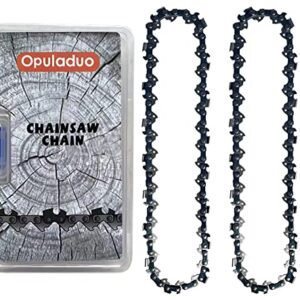 Opuladuo 2PC 8 Inch Chainsaw Chain, 8" Replacement Chain for Black & Decker LPP120, LPP120B Pole Saw and More - 3/8" - .043" - 34 Drive Links