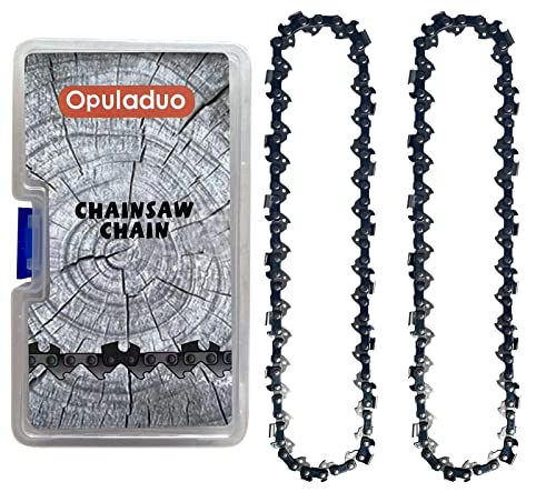 Opuladuo 2PC 8 Inch Chainsaw Chain, 8" Replacement Chain for Black & Decker LPP120, LPP120B Pole Saw and More - 3/8" - .043" - 34 Drive Links