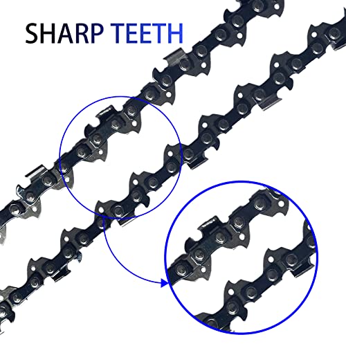 Opuladuo 2PC 8 Inch Chainsaw Chain, 8" Replacement Chain for Black & Decker LPP120, LPP120B Pole Saw and More - 3/8" - .043" - 34 Drive Links