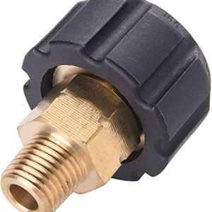 Tool Daily Pressure Washer Adapter, Female Metric M22 to 1/4 Inch Male NPT Fitting, 5000 PSI
