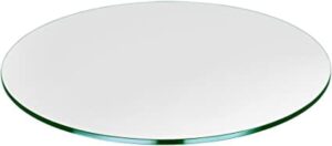 24″ inch round glass table top – tempered – 1/2″ inch thick – flat polished