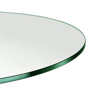 24" Inch Round Glass Table Top - Tempered - 1/2" Inch Thick - Flat Polished