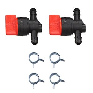 2pcs 1/4" Inline Gas Fuel Cut Off Valve for Briggs and Stratton 9494768 493960 698183 698181 697947 5019H 5019K