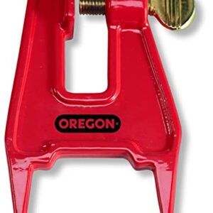 Oregon Filing Vise - Pocket Stump Vise for Filing Chainsaw Chains in the Field, Saw Vise for Secure Filing Set-up on any Tree Stump, Essential Chainsaw Accessories (26368A),Red