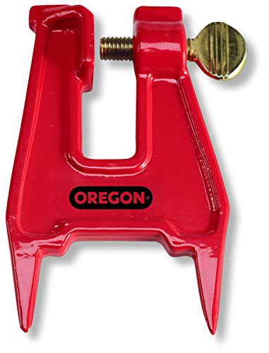 Oregon Filing Vise - Pocket Stump Vise for Filing Chainsaw Chains in the Field, Saw Vise for Secure Filing Set-up on any Tree Stump, Essential Chainsaw Accessories (26368A),Red