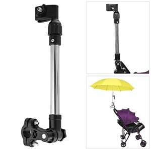 Alomejor Umbrella Stand Bicycle Umbrella Holder Baby Stroller Umbrella Bracket Retractable Stainless Steel Umbrella Mount Stand