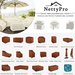 NettyPro Outdoor Patio Cushion Storage Bags Water-Resistant Extra Large 9 Ft Christmas Tree Cushion Bags for Storage, 65 x 20 x 28 Inch, Brown