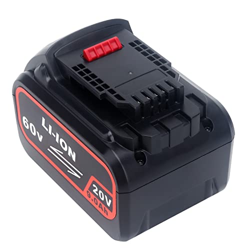 Biswaye 9.0Ah Battery DCB609 Replacement for DEWALT 20V/60V 120V MAX XR Lithium-Ion Battery DCB606 DCB609 DCB612 DCB203 DCB204 DCB207 DCB206 DCB201