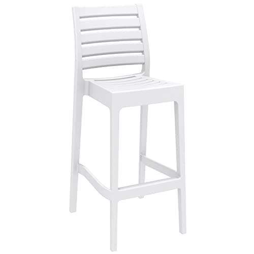 Compamia Ares 29.5" Outdoor Bar Stool in White (Set of 2)