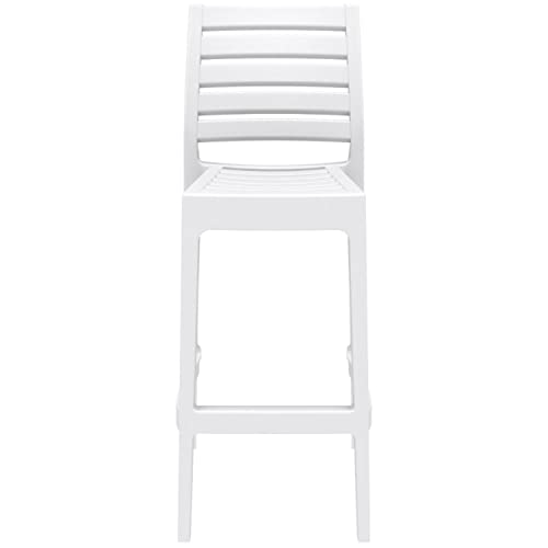 Compamia Ares 29.5" Outdoor Bar Stool in White (Set of 2)