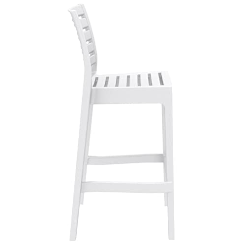 Compamia Ares 29.5" Outdoor Bar Stool in White (Set of 2)