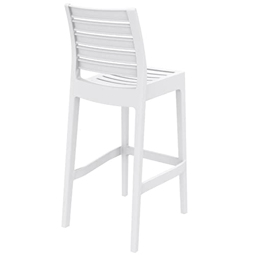 Compamia Ares 29.5" Outdoor Bar Stool in White (Set of 2)