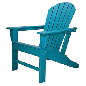 leisure classics uv protected hdpe indoor outdoor adirondack lounge patio porch deck chair, turquoise
