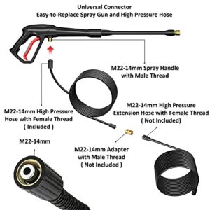 Workmoto Electric Pressure Washer, Power Washer with Foam Cannon, 4 Quick Connect Nozzles, 3900 PSI 2.4 GPM