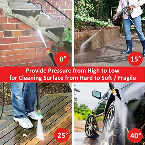 Workmoto Electric Pressure Washer, Power Washer with Foam Cannon, 4 Quick Connect Nozzles, 3900 PSI 2.4 GPM