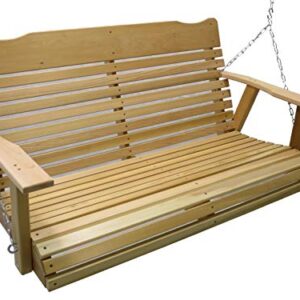 Kilmer Creek 4 Foot Natural Cedar Porch Swing with Chain, Springs, Amish