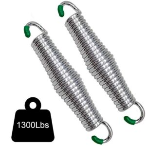 porch swing springs heavy duty – 1300lbs hammock chair spring,hanger ceiling mount spring (silver)