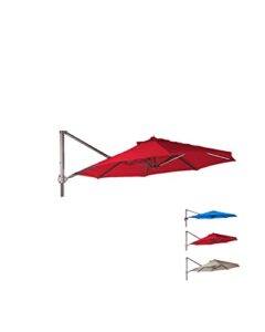 formosa covers replacement umbrella canopy for 11ft supported bar cantilever market outdoor patio shade in red (canopy only) (11ft 8 ribs)
