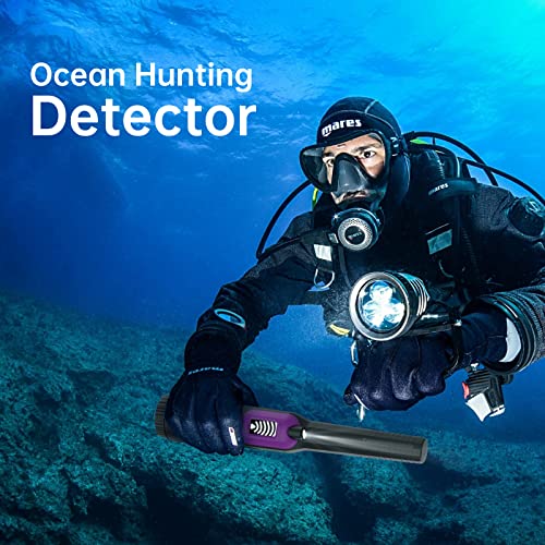 Pinpoint Metal Detector Pinpointer, LCD Display Fully Waterproof Underwater 30m/50FT Gold Metal Detector Pinpointer, Include 9V Battery 360°Search Treasure Hunting Tool Accessories for Adults & Kids