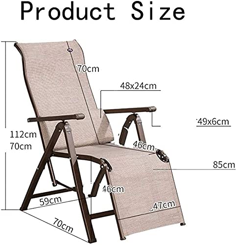 ガードレール Recliners Folding Garden Loungers Adjustable Sun Lounger Chair Sunbed with Free Lumbar Pillow for Beach Pool