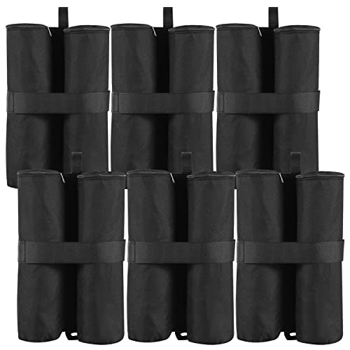 6-Pack Canopy Weights Sand Bags for Canopy Tent, Ohuhu Heavy Duty Weight Bags Sandbag for Pop Up Canopy Tents, Gazebo Weights for Instant Outdoor Sun Shelter Canopy Legs (Bag Only, Sand Not Included)