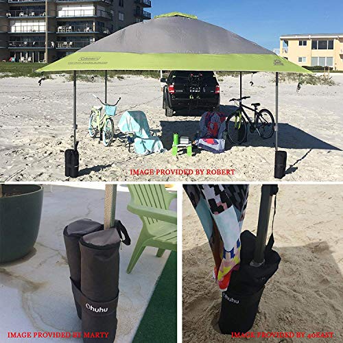 6-Pack Canopy Weights Sand Bags for Canopy Tent, Ohuhu Heavy Duty Weight Bags Sandbag for Pop Up Canopy Tents, Gazebo Weights for Instant Outdoor Sun Shelter Canopy Legs (Bag Only, Sand Not Included)