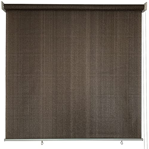 Vocray Outdoor Roller Shade, Patio Blinds Roll Up Shade with 95% UV Protection (6' W X 6' L), Coffee