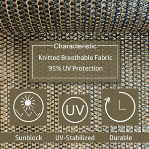 Vocray Outdoor Roller Shade, Patio Blinds Roll Up Shade with 95% UV Protection (6' W X 6' L), Coffee