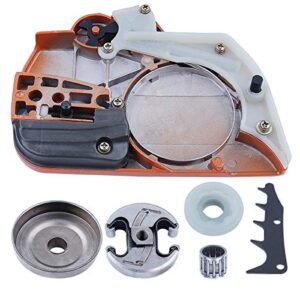 Adefol Chainsaw Brake Clutch Cover and .325" 7T Clutch Drum For Husqvarna 445 450 with Worm Gear Needle Bearing Felling Dog Spike Replacement Parts for 544097902, 578097901, 503931801