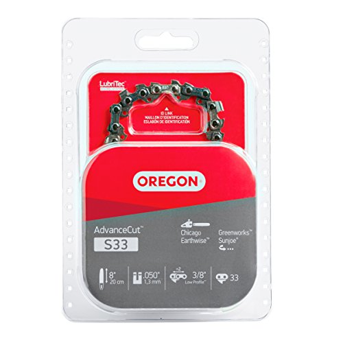 Oregon S33 8-Inch Pole Saw/Chainsaw Chain Fits Chicago, Earthwise, Greenworks, Sun Joe,Grey