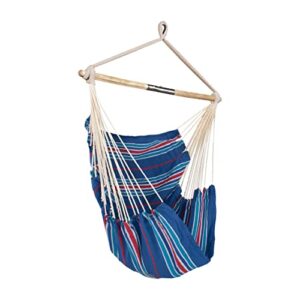 bliss hammocks wm-412f_2 polyester multi color hammock chair with collapsible push-pin spreader bar, patriotic stripe