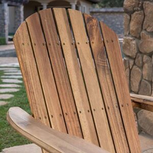 Christopher Knight Home Malibu Outdoor Acacia Wood Adirondack Rocking Chair, Natural Stained