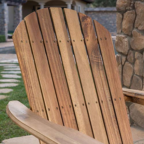 Christopher Knight Home Malibu Outdoor Acacia Wood Adirondack Rocking Chair, Natural Stained