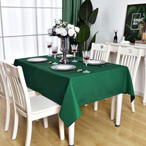 kaipho green rectangle tablecloth waterproof stain resistant wrinkle free table cloth 210gsm polyester wipeable table cover for party, banquet, indoor and outdoor – rectangular/oblong, 60 x 84 inch