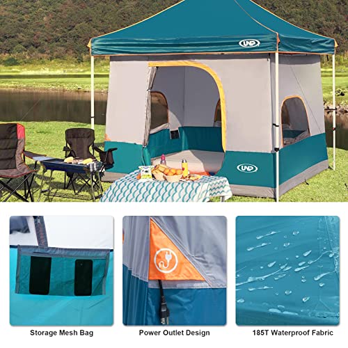UNP Camping Cube | Canopy Inner Tent for 10' x 10' ft Pop Up Canopy Tent Fully Vented Roof Easy Set Up Enclosed Canopy(Canopy/SHELTER NOT Included)