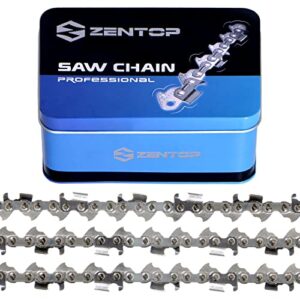 zentop chainsaw chain 16-inch 3 pack 3/8″ lp pitch .043″ gauge 56 drive links wood cutting saw chain for chainsaw parts fits craftsman, echo, homelite, poulan, remington