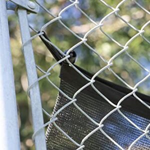 PowerNet Fence Shade Net Cover | Portable Baseball Softball Dugout Sun Screen | 18.75 FT x 7 FT | Blocks Sun to Keep Players Cool | Easily Attach to Any Chain Link Fence with Included Bungee Ball Ties