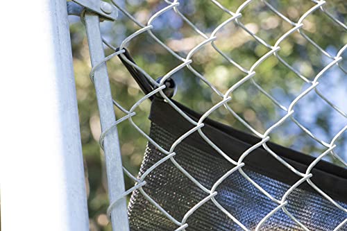 PowerNet Fence Shade Net Cover | Portable Baseball Softball Dugout Sun Screen | 18.75 FT x 7 FT | Blocks Sun to Keep Players Cool | Easily Attach to Any Chain Link Fence with Included Bungee Ball Ties