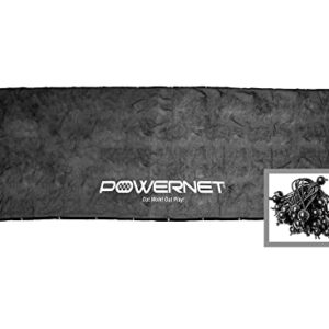 PowerNet Fence Shade Net Cover | Portable Baseball Softball Dugout Sun Screen | 18.75 FT x 7 FT | Blocks Sun to Keep Players Cool | Easily Attach to Any Chain Link Fence with Included Bungee Ball Ties