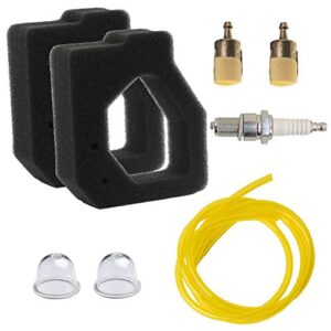 hifrom replacement fuel filter line air filter primer bulb with splar plug replacement for honda gx25 gx25n gx25nt fg110 fg110k1 engine tiller part 17211-z0h-800