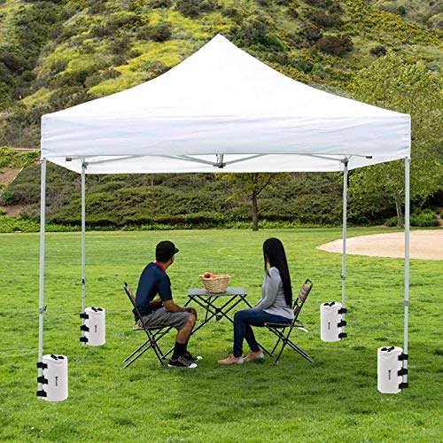 Anavim Canopy Water Weights Bags Great for Canopies, Tripods, Speaker Stands, Tents, Tailgating & More | White, 4 Pack