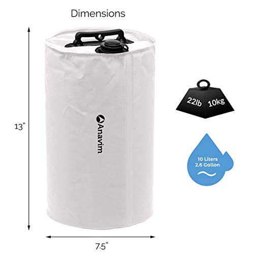 Anavim Canopy Water Weights Bags Great for Canopies, Tripods, Speaker Stands, Tents, Tailgating & More | White, 4 Pack