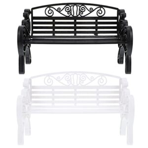 nuobesty miniatures rustic bench 2pcs furniture 1: 6 scale miniature modern styled garden patio park bench garden decor sofa bench rustic decor